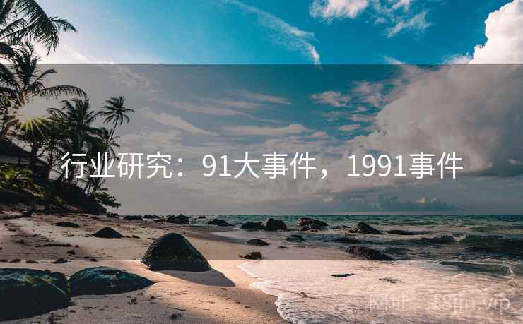 行业研究：91大事件，1991事件