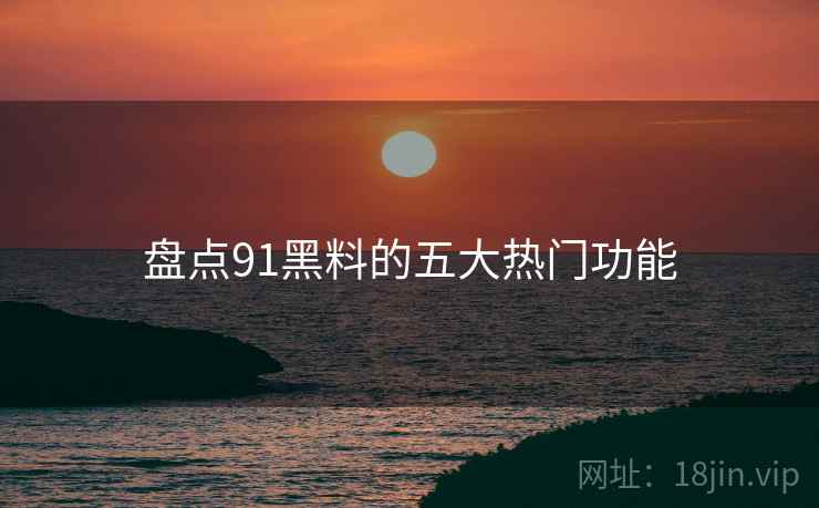 盘点91黑料的五大热门功能