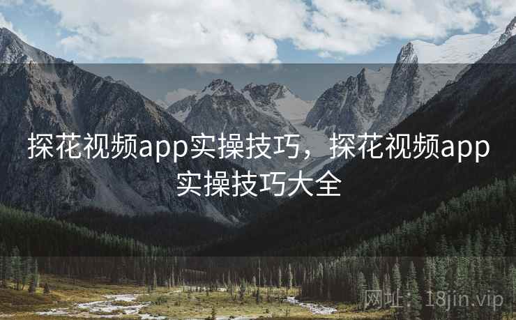 探花视频app实操技巧，探花视频app实操技巧大全